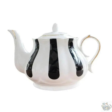 Théière à l'anglaise porcelaine noir et blanc | Théières à la folie